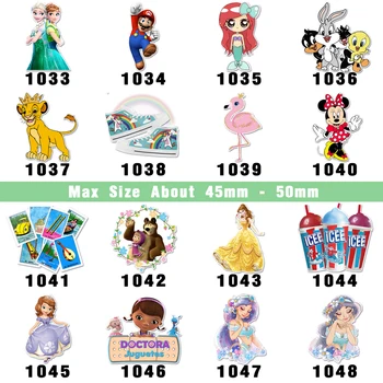 

HSDCraft Free shipping 50MM planar resin ribbon cartoon resin 30 pcs per design