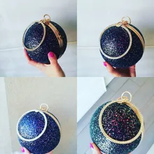 2020 mujeres noche bolso de mano de día de diamantes de cristal bola redonda en forma de garras dama bolso boda bolso de hombro con cadena