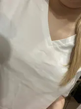 Summer T-Shirt Tees Short-Sleeve Basic Female V-Neck Women Ladies Hirsionsan 100%Cotton