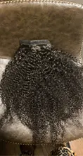 Coleta de pelo rizado Afro, cabello humano Remy brasileño con cordón, coleta Ombre, extensiones de cabello