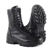 Invierno botines de hombre con piel natural militar Zapatos de cuero auténtico para hombre Botas del ejército ► Foto 2/6