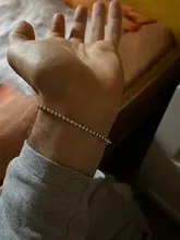 Pulsera de circonia cúbica de tenis para mujer, brazalete Multicolor de 2,5mm, joyería de boda, KC128