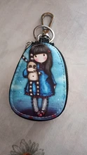 Funda de protección con patrón de dibujos animados para llaves de coche, Porta llaves, monedero