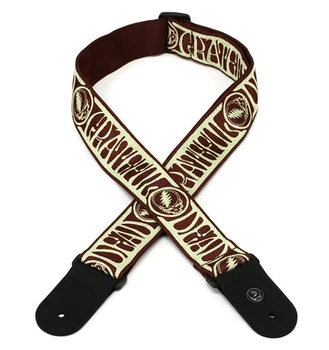 

50gd01 Grateful Dead belt for guitar, figure Steal Your Face, Brown, Planet Waves