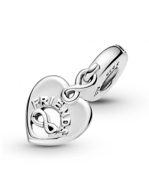 PANDORA PARA MUJER EN PLATA CON CORAZON CON FRASE AMIGOS FOREVER 799294C01|Amuletos| - AliExpress
