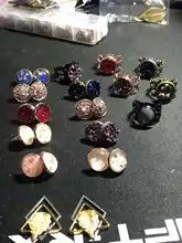 Nueva moda 40 Uds 8/10/12mm mezcla de colores AB Druzy Natural estilo mineral de resina plana cabujones para pulsera pendientes Accesorios