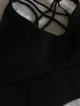 F.DYRAA Sujetador con correas cruzadas a prueba de golpes Sujetador deportivo para correr Gimnasio Sujetador superior Mujer Dobladillo ancho Push Up Entrenamiento Fitness Yoga Crop Tops Sujetador