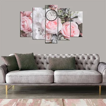 

Rose Themed 5 Parts Mdf Clock Table