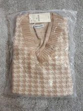 De moda Jersey chaleco sin mangas de las mujeres jersey de cuello en v suéter de punto de invierno coreano lindo suéter 2020