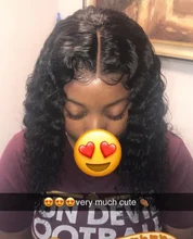 Peluca de cabello humano rizado de 13x4 para mujer, Frontal de encaje postizo, pelo negro brasileño predespuntado con Baay, Remy 150%