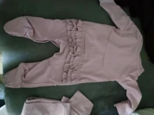 Pelele de manga larga para bebé recién nacido, mono de algodón liso con volantes, ropa para niños y niñas de 0 a 6M, Otoño e Invierno