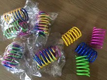 Cat Spring Interactive-Toys Plastic Durable Coil Colorful 20pcs Pet-Action Wide