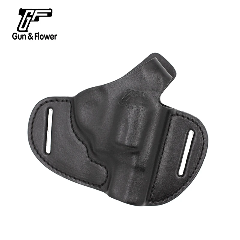 Gunflower черный 2 слота открытый намордник Италия кожаный кобура для Телец T85 Револьвер пистолет