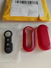 Cocolockey-carcasa de mando a distancia + almohadilla para Fiat 500 Panda Punto Bravo, funda de repuesto, almohadilla con botón de goma, 3 botones