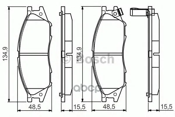 Колодки Тормозные Дисковые Передн, Nissan: Almera Classic 06-, Almera Ii 00- Bosch арт. 0986495146