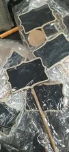 Pizarra de madera de 10 Uds., Mini tablero de mesa decoración del banquete de boda escribir información