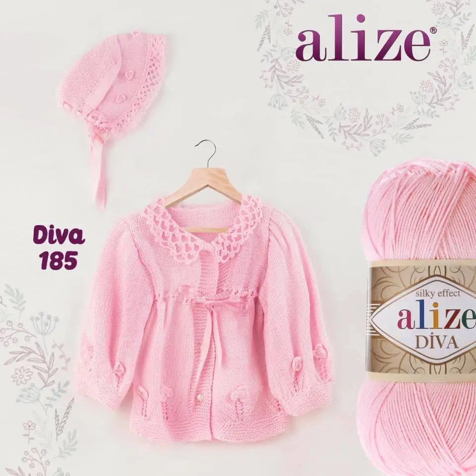 Alize Diva Yarn 5 Lot/balls Knitting Crochet 100g Silk Effect Lace Thread  Light Sport Summer Dress Top Bag Amigurumi Mercerized - Yarn - AliExpress