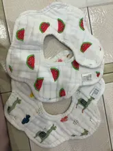 Bebé Baberos de rotación de 360 grados de 8 capas muselina gasa bebé pañuelo para niños eructo tela suave recién nacido babero infantil bebé