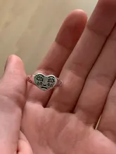 Vintage Ancient Silver Color Happy Smiling Face Open Rings for Women Punk Hip Hop Adjustable