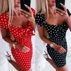 Dresses Summer Dress Women Girl Boho Polka Dot Sexy Bodycon Dress Summer Holiday Sundress Beachwear New ► Photo 2/6