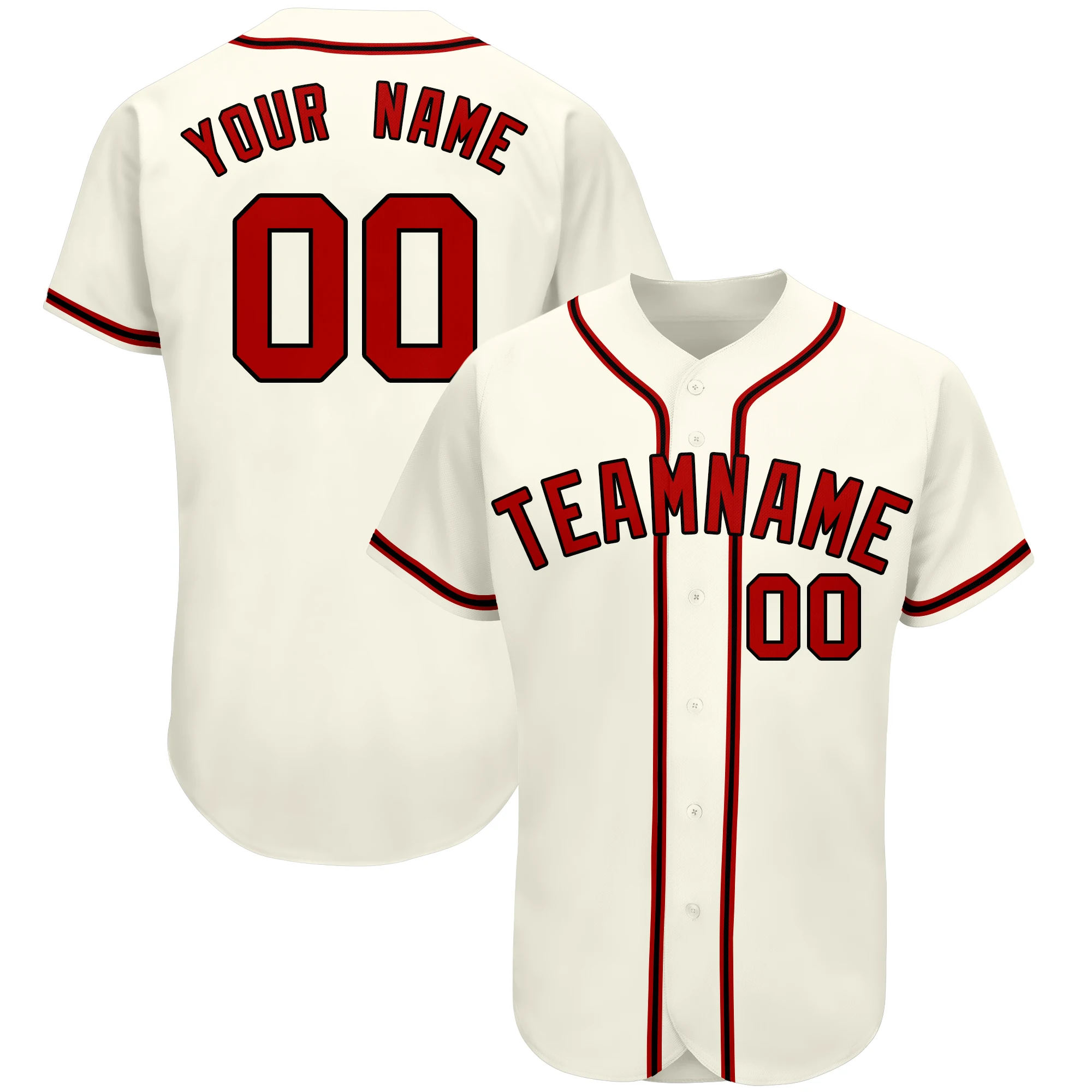 Baseball Jersey Full Sublimated Team Name/Numbers Breathable Soft V-neck Button Down Uniforms for Men/Kids Outdoors Party