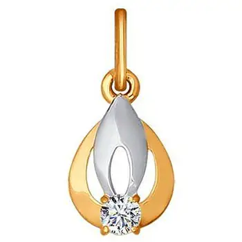 

Sokolov pendant with 1 cubic zirconia in red gold