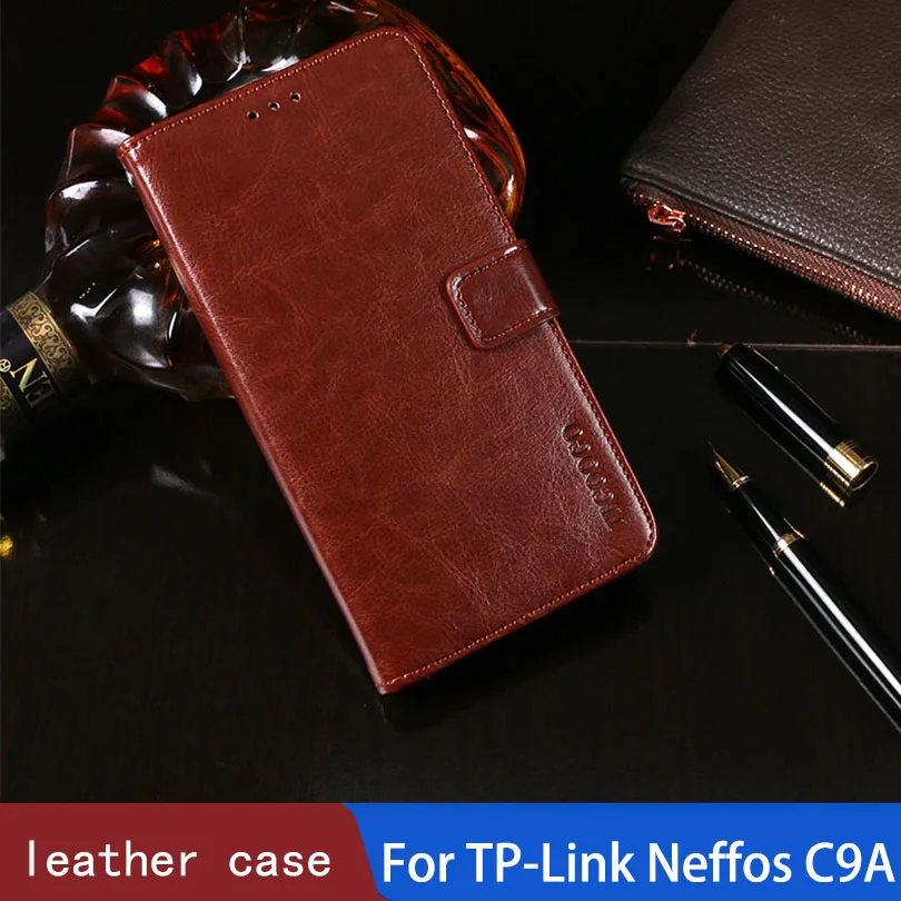 

Leather Flip Case For TP-Link Neffos C9A Case Cover Protective Phone Case For TP Link Neffos C9A
