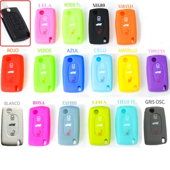 

FUNDA SILICONA para LLAVE cle ciave CITROEN - PEUGEOT key fob 3 botones