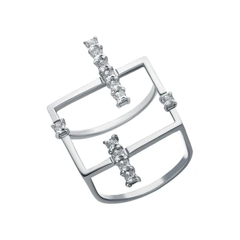 

Silver ring with cubic zirconia sunlight sample 925