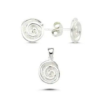 

Angemiel 925 Sterling Silver Round Set