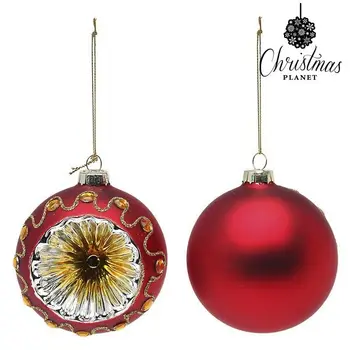 

Christmas Baubles Christmas Planet 1662 8 cm (2 uds) Crystal Red
