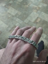 Pulsera de eslabones de cadena de acero inoxidable para hombre, brazalete de cadena de mano a la moda, brazalete Simple de joyería para regalo de novio