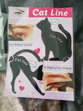 Beauty-plantillas de molde para cejas para mujer, 2 unids/lote, utensilio de maquillaje para ojos, delineador, plantilla moldeadora