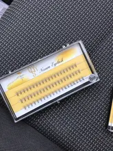 QSTY 60 uds. Natural largo conjunto de pestañas individuales Extensión Profesional 10D visón pestañas falsas maquillaje pestañas blandas de imitación