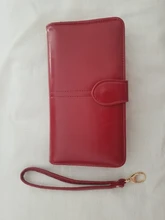 Cartera de cuero con cera de aceite para mujer, monedero de gran capacidad, con cremallera, bolso de mano largo, tarjetero, 2020