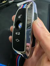 Aleación Galvanizada coche llave inteligente Fob caso de la cubierta de la piel para BMW Serie 3 4 5 320i 530i 550i F20 F21 F30 F31 F25 F01 F02 coche caso clave