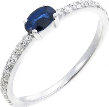 

Sargon jewelry white gold sapphire diamond ring