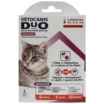 

Pipettes Anti-cat flea Duo