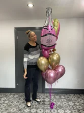 Globo de helio grande con copa de champán para niños y adultos, decoraciones para fiesta de cumpleaños, suministros para fiestas y eventos