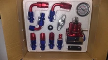 Regulador de presión de combustible ajustable Universal, indicador de 160psi, extremo de ajuste