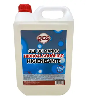 

Hidroalcohólico Gel hand sanitizer QOS. Flagon 5 ltr