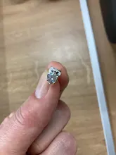 MloveAcc 100% Plata de Ley 925 Animal búho bonito pendientes con CZ para las mujeres de la joyería de la plata esterlina Brincos