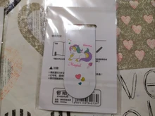 (4 unids/lote) lindo unicornio marcador con imán de dibujos animados papelería creativo Mini Clip de libro carpeta