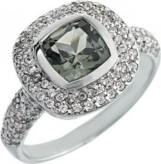 

Silverhouse ring with cubic zirconia and tourmaline Silver