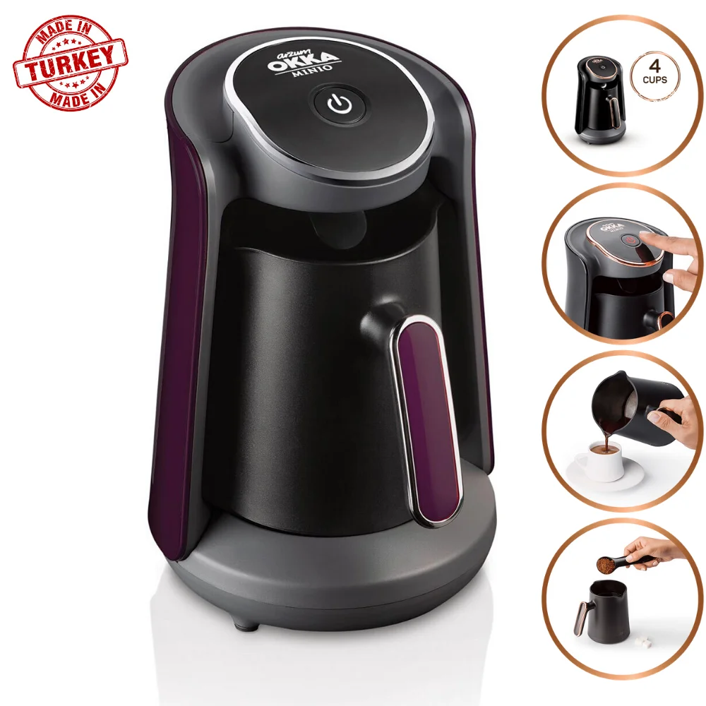 Автоматическая Турецкая Кофеварка Arzum Okka Minio OK004 емкость 4 чашки (300 мл.) Моющаяся