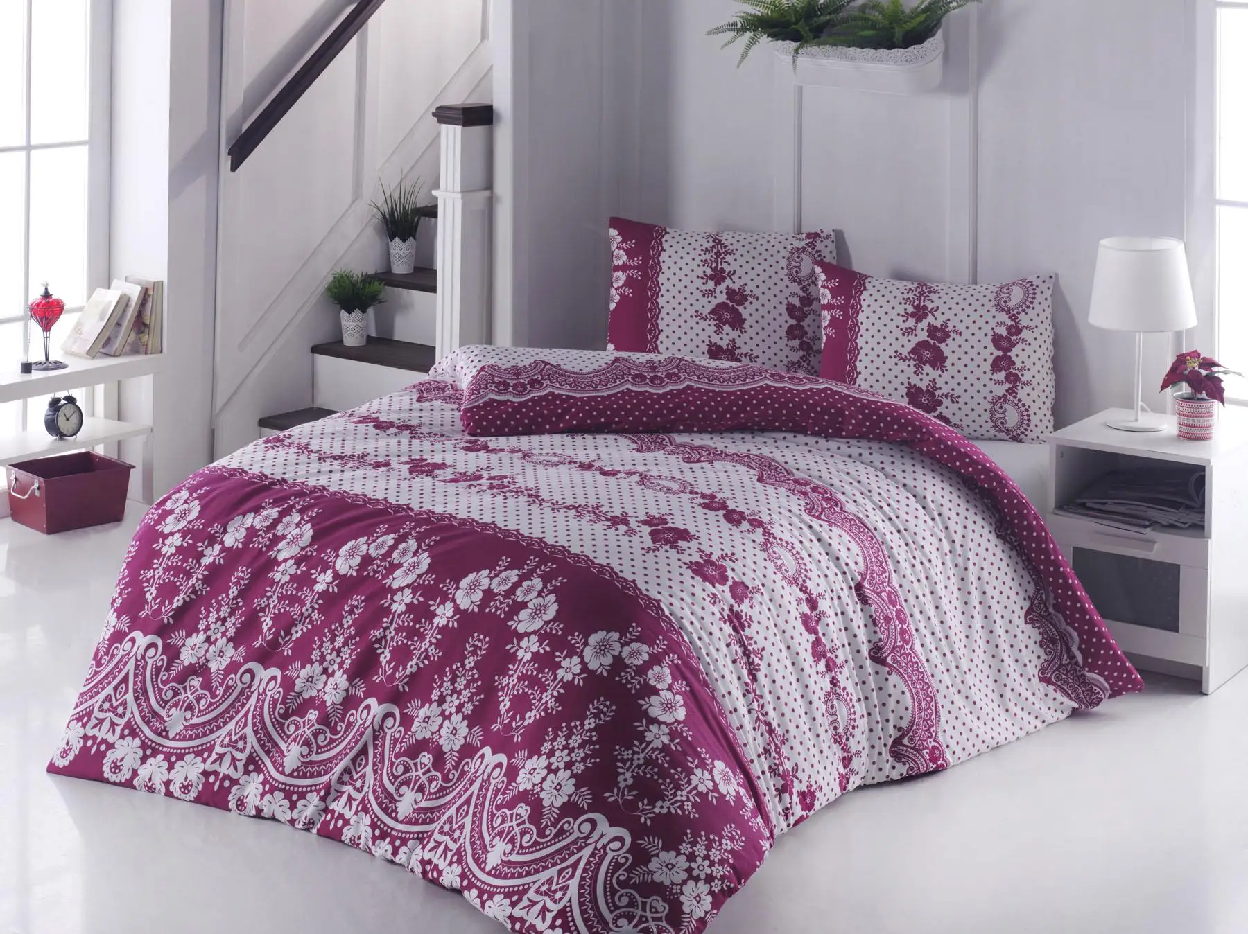 

Lady Fashion Dila Double Personality Terry Cotton Duvet cover set
