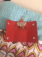 Llavero PU de las mujeres de los hombres de llaveros cartera cubierta de Hasp de moda billeteras para llaves organizador de bolsa de almacenamiento de regalo creativo