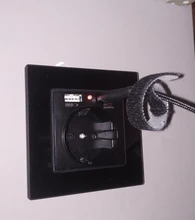 Eu-Power-Socket-Socket Outlet Glass-Panel Usb-Charging-Port Crystal Wall SRAN with 16A