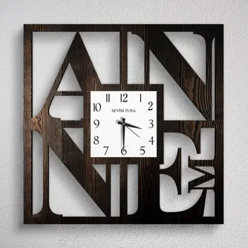 

Personalized Mom Design Decorative Wooden Wall Clock (Model 1-6)