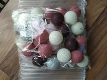 Garland-Lights String Fairy-Lights-Decoration Cotton-Ball Xmas Wedding-Party Holiday